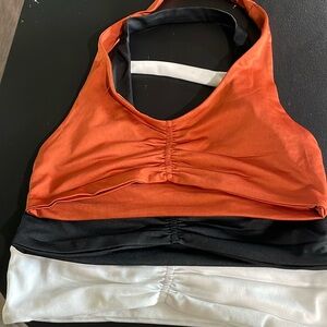 3 pc halter sports bra